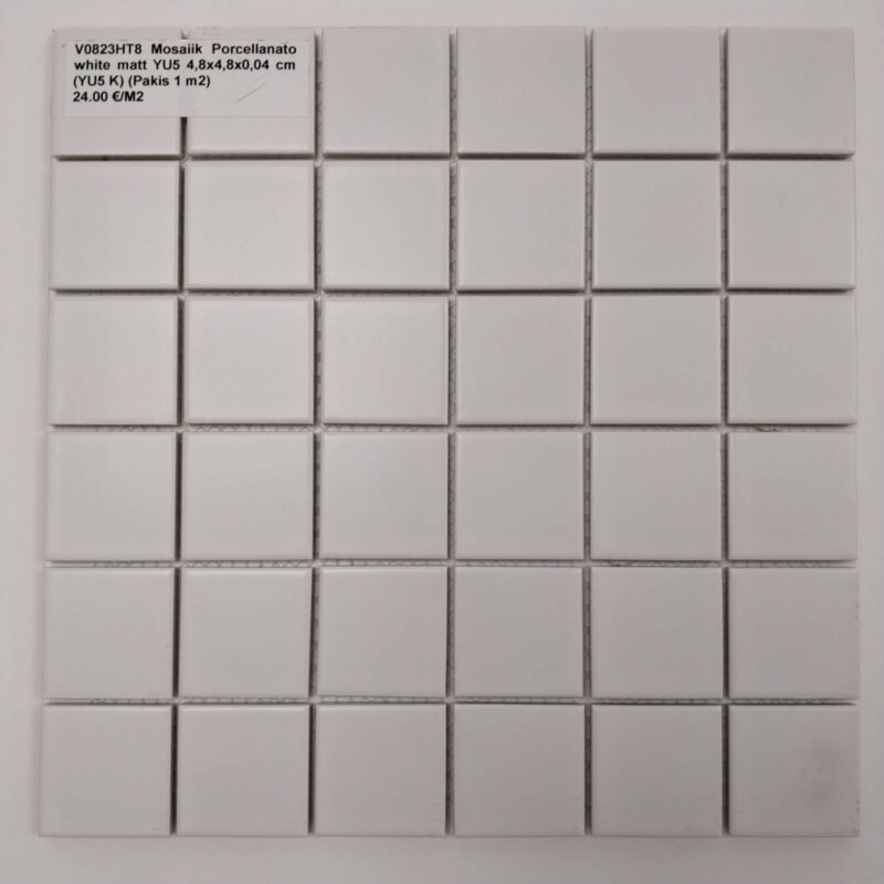 Mosaiik white matt 5x5 (yu5 k)