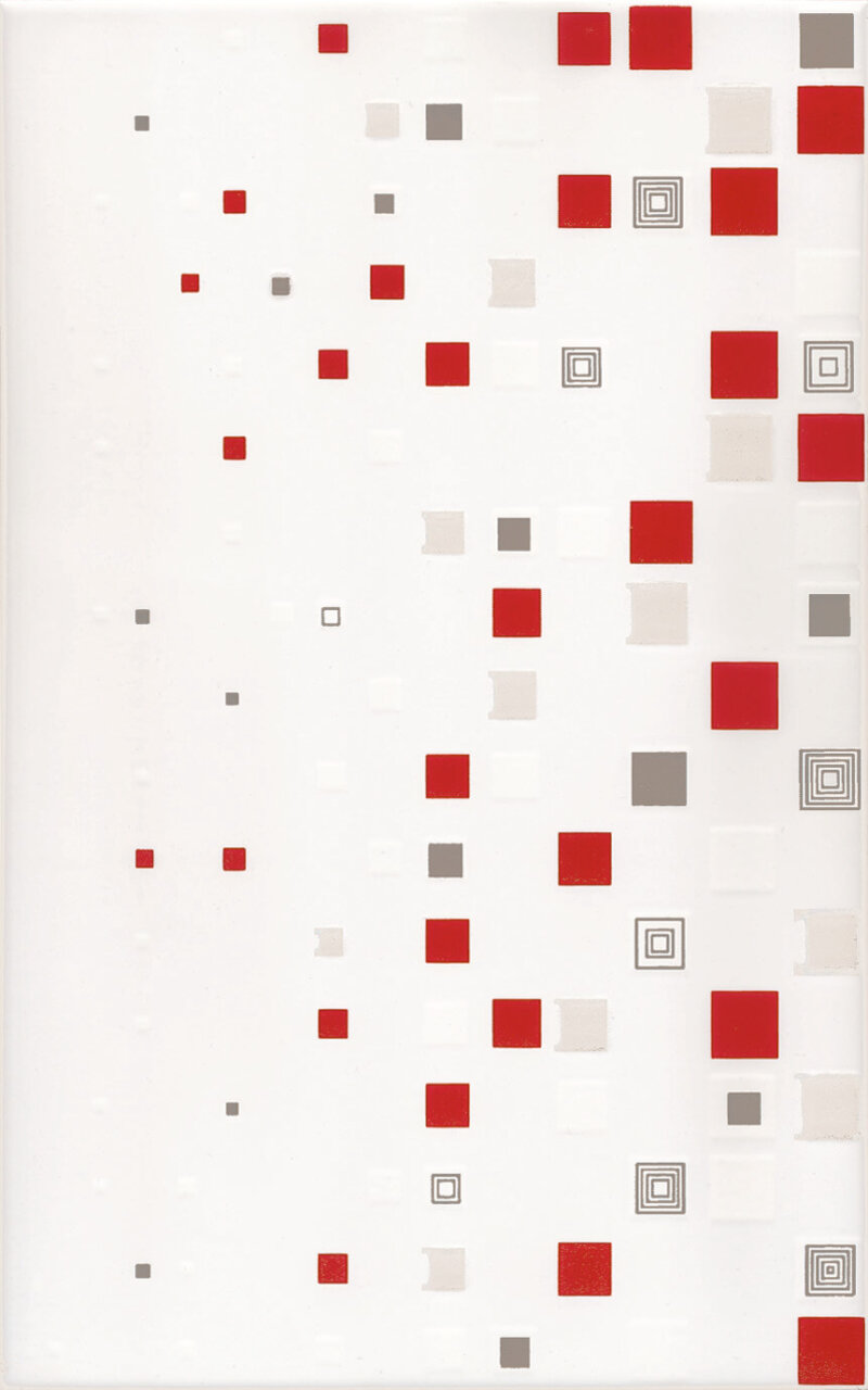 Dekoorplaat kwant bialo-czerwony centro 25×40 (punane-valge)