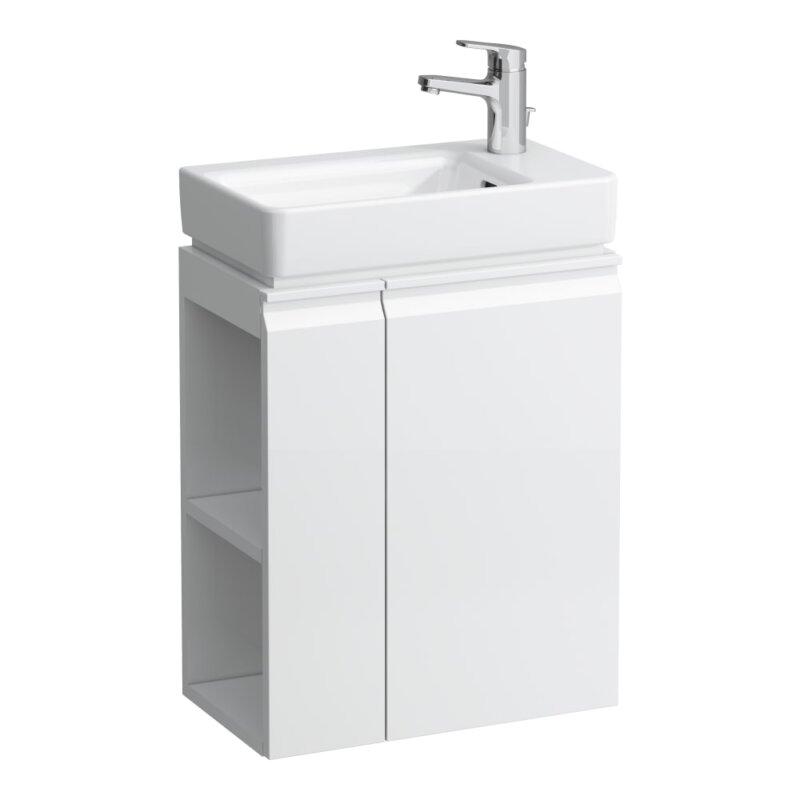 Small washbasin, asymetric right combi-pack h8629644751041, white glossy vipex