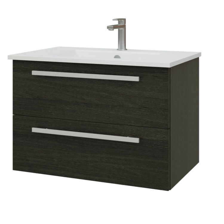 Valamukapp harma serena 810x450x518 mm, koos valamuga, must tamm