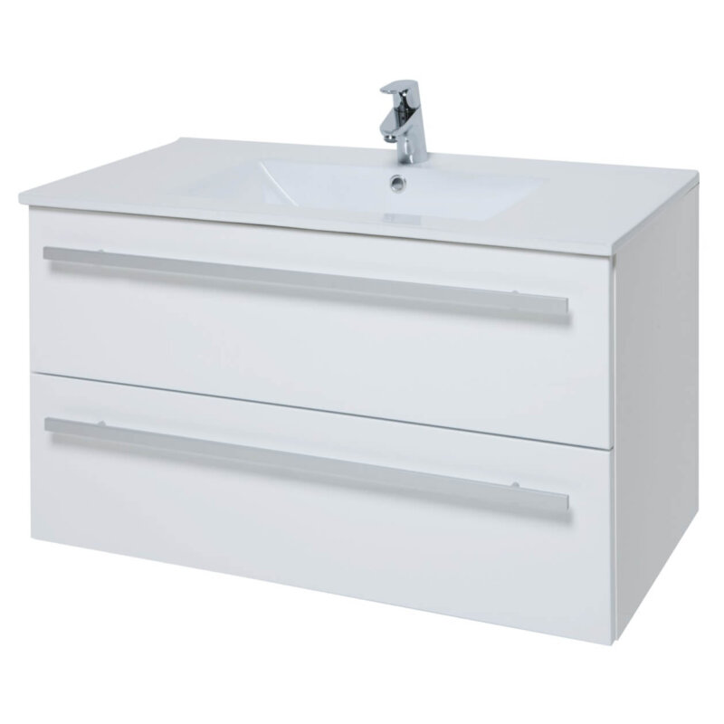 Washbasin cabinet harma serena 1000x450x518 mm, with sink, white vipex