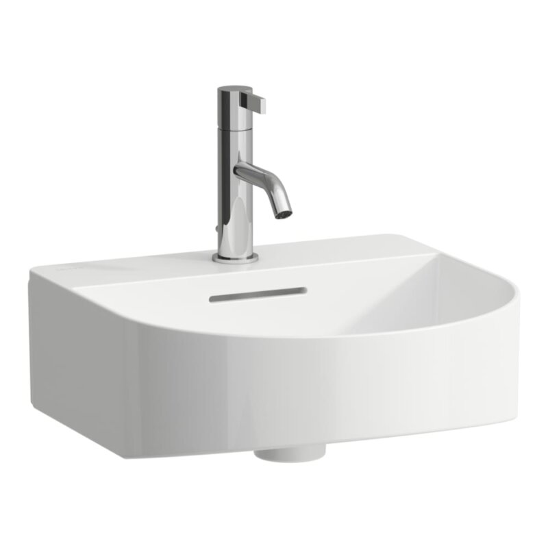Small washbasin laufen sonar h8163410001041; with waste cover, with overflow vipex