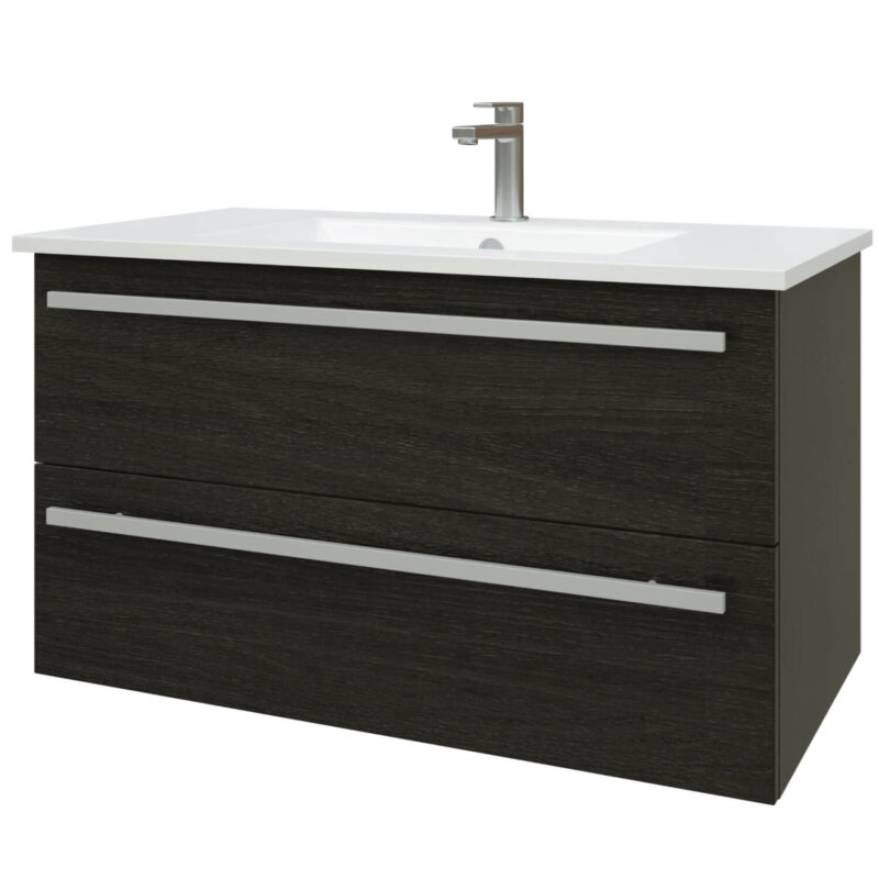 Washbasin cabinet harma serena 1010x450x518 mm, with sink, black oak vipex