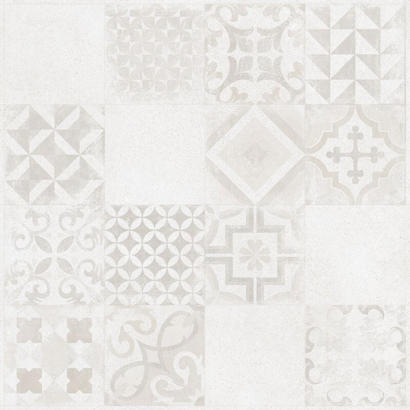 Ceramic tile rako betonico decor whitegrey 60x60 dak63795 vipex