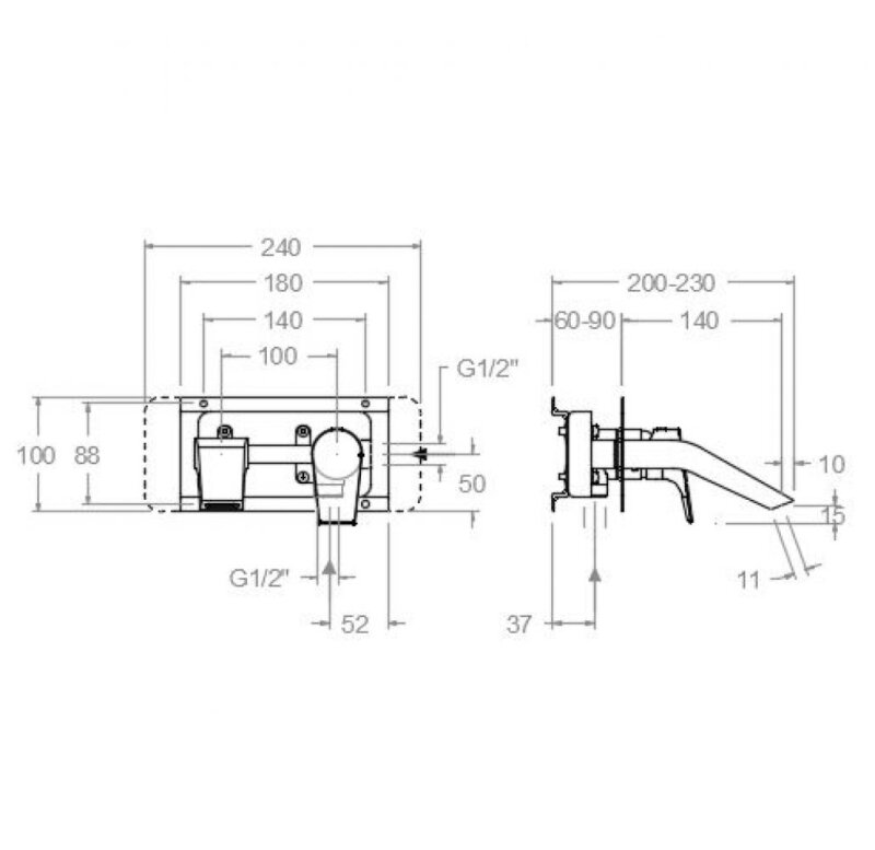 Washbasin mixer ramon soler urban chic concealed 21a302401 vipex