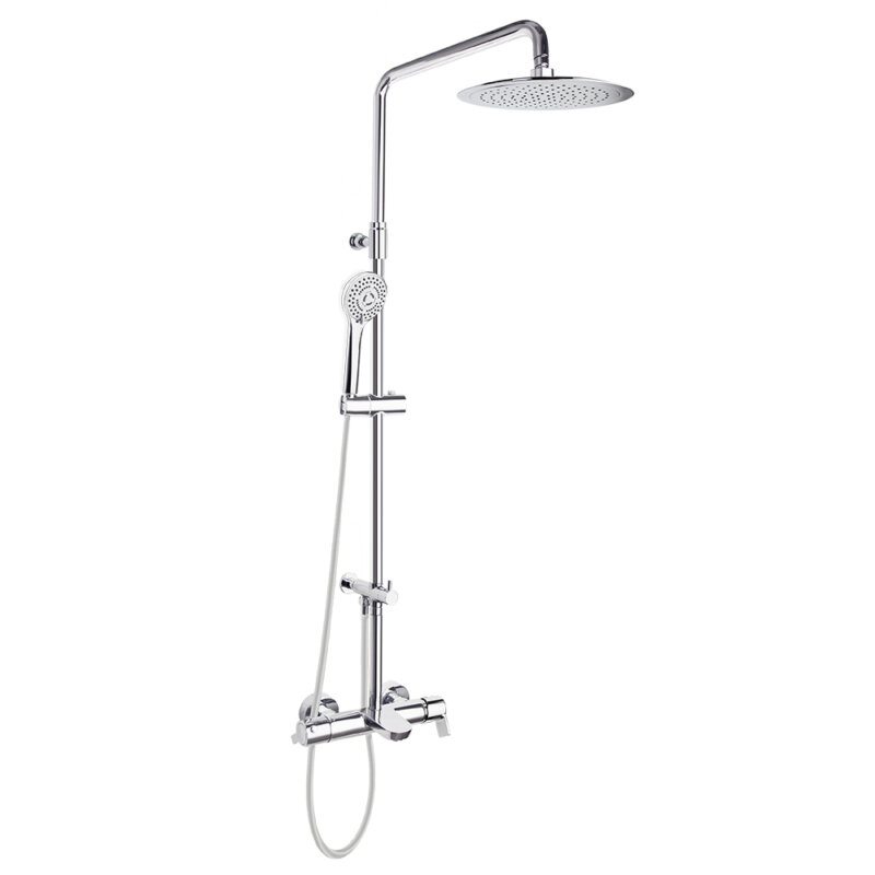 Shower/bath set ramon soler blautherm, telescopic single-handle, 300 mm round showerhead, chrome 94c308565 vipex