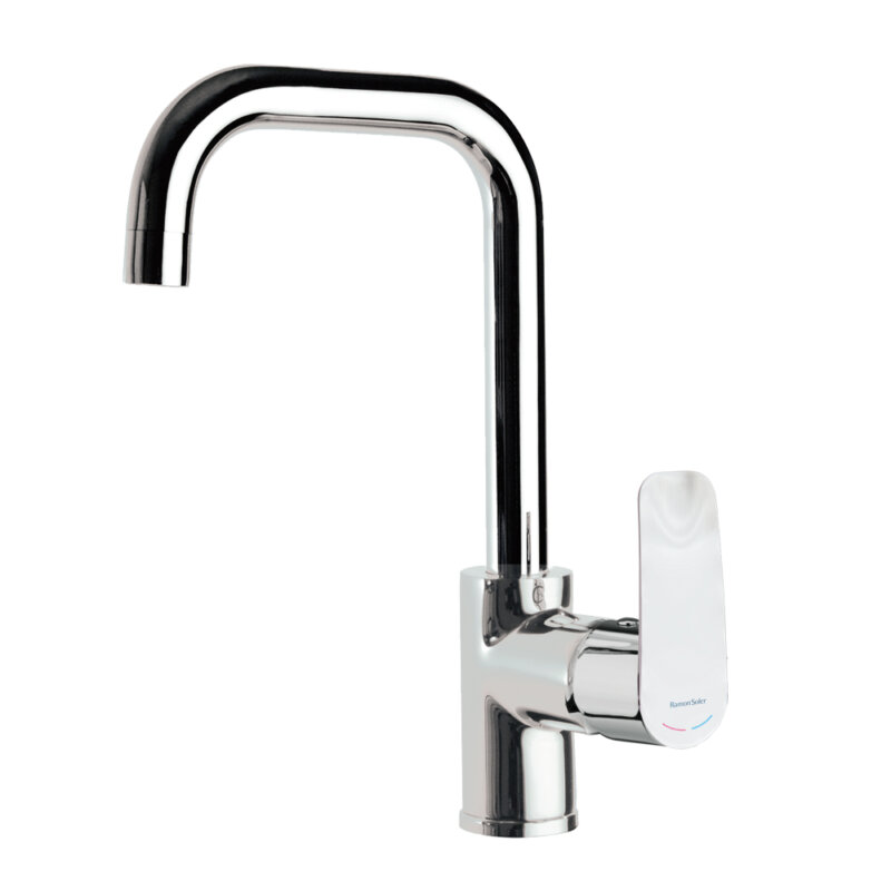 Washbasin mixer ramon soler new fly, single-handle faucet with swivel spout, chrome 57a303580 vipex