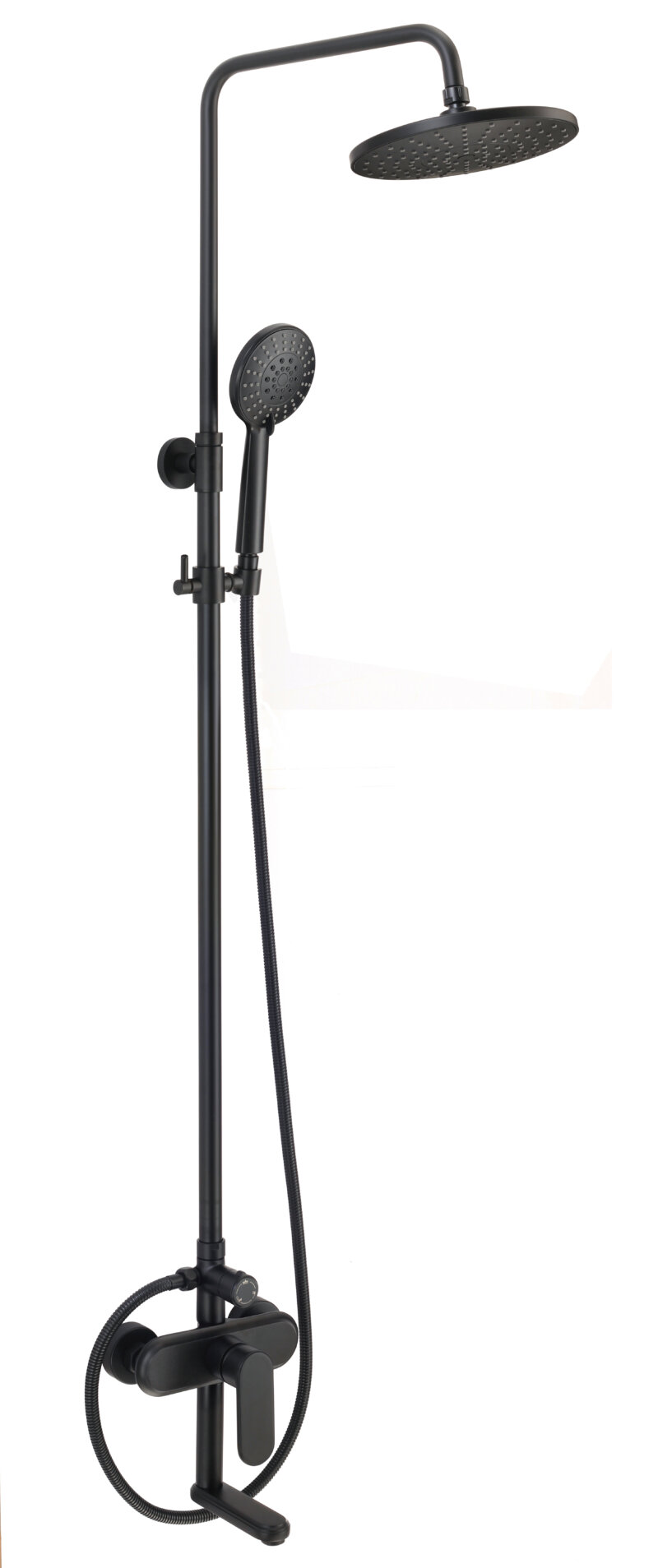 Shower set harma retro black 1839b (mixer, hand shower, head shower, pipe and holder) vipex