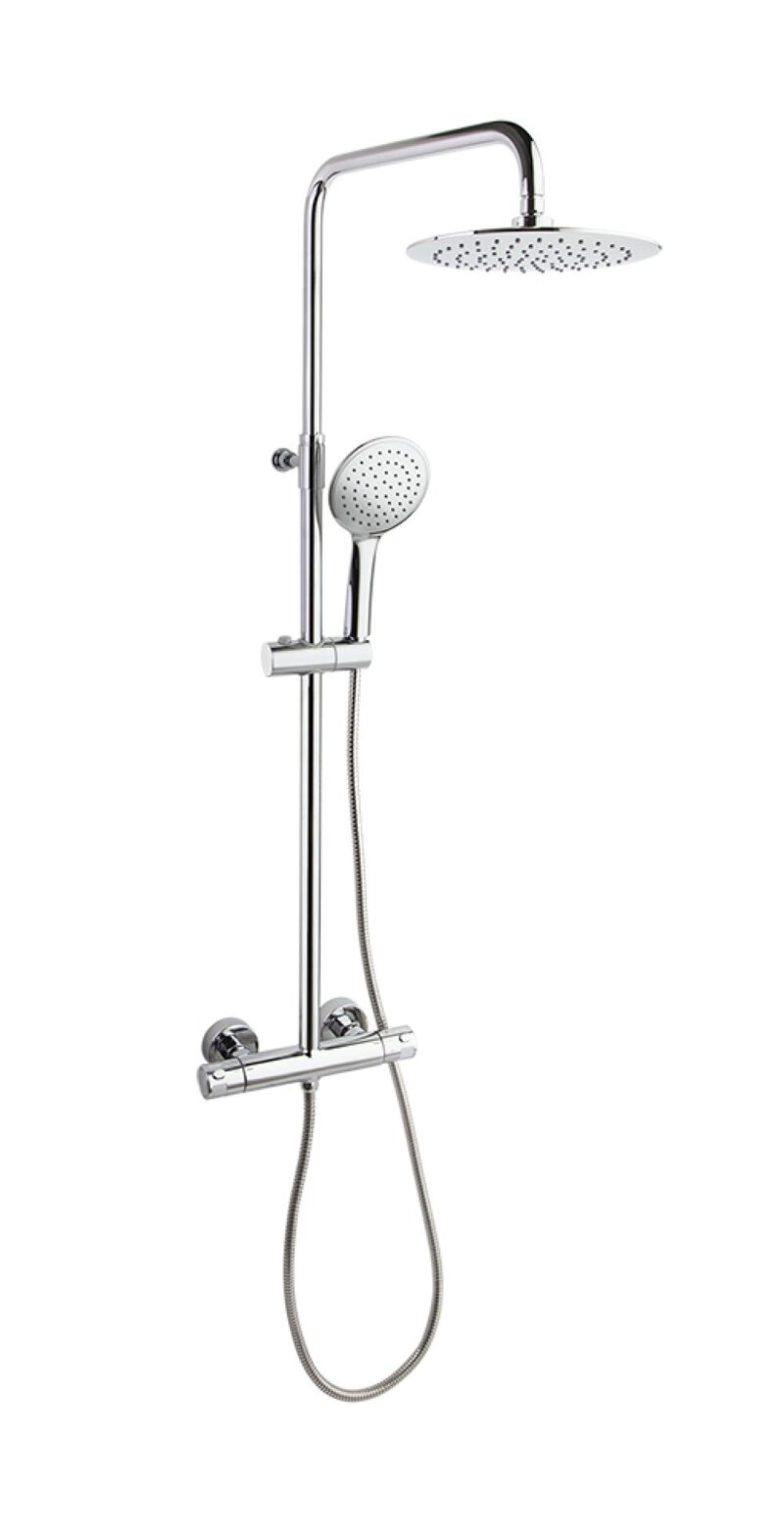 Shower set ramon soler termotech, thermostatic shower, ø230 mm round showerhead, chrome 96d306604 vipex