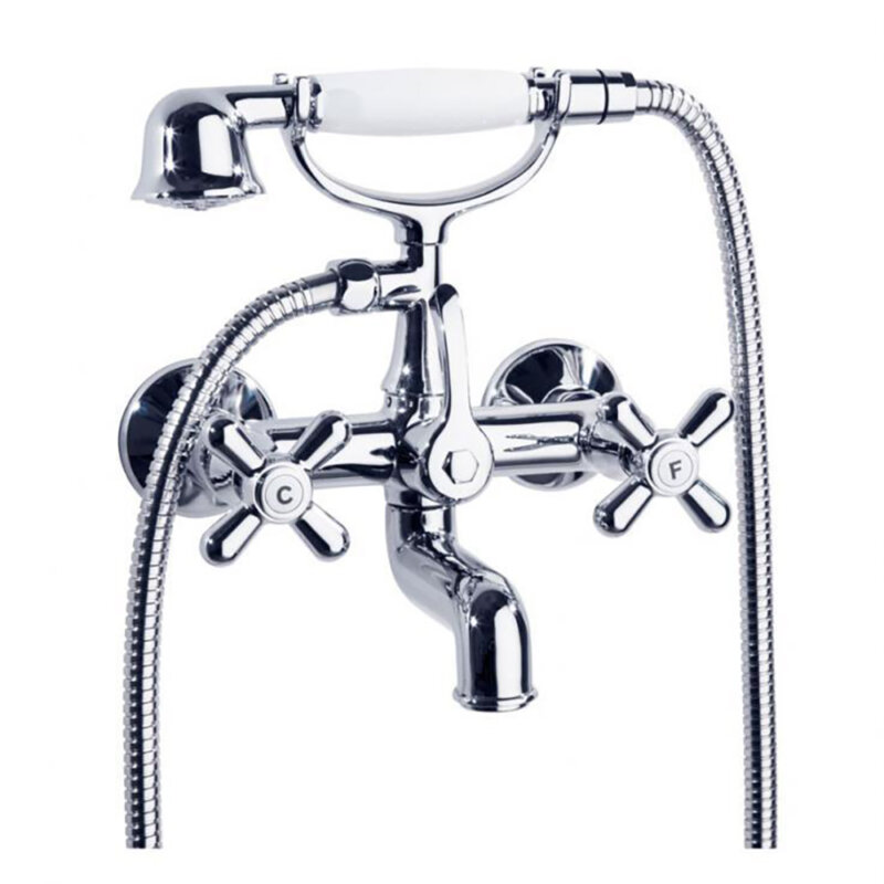 Shower/bath set ramon soler gaudi, twin lever bath and shower mixer 261852 vipex