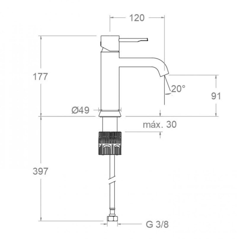 Washbasin mixer ramon soler odisea, chromed 39a307054 vipex