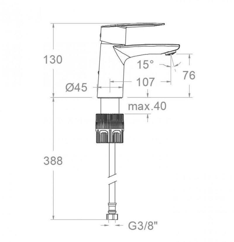 Washbasin mixer ramon soler civic, single-lever, chrome 51a307359 vipex