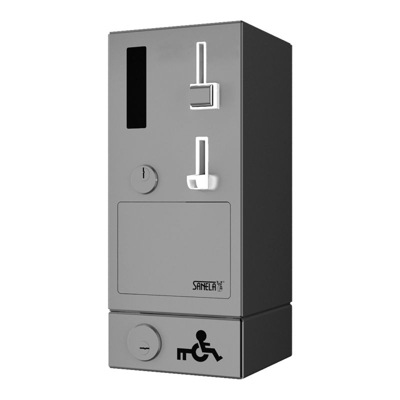 Sanela coin and token machine with gsm module, euro key, 24v dc slza 40gv vipex