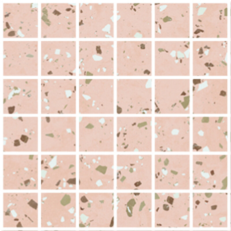 Keraaminen seinälaatta apavisa south vaaleanpunainen mosaiikki 5x5 30x30 vipex