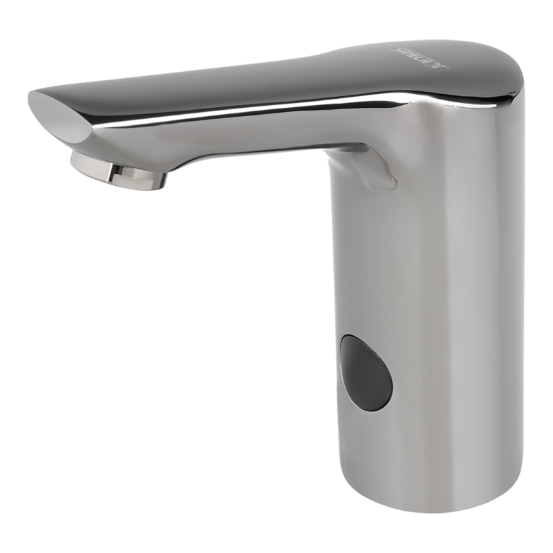 Automatic washbasin tap for cold and hot water, metal grey, 6 v vipex