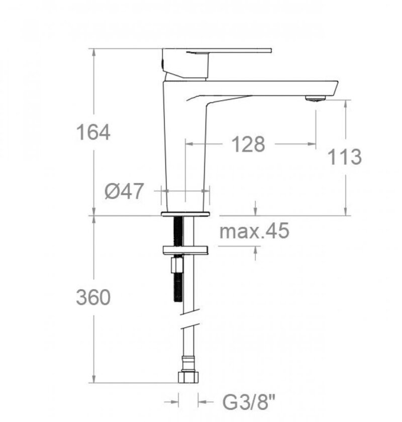 Washbasin mixer ramon soler alexia l 3604oc; brushed gold vipex