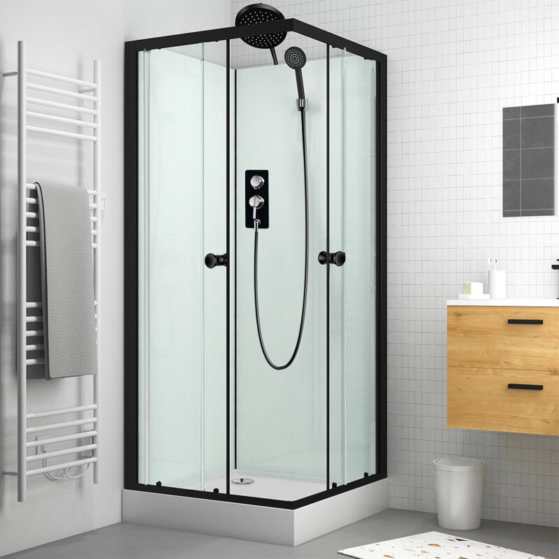 Shower cabin harma, solid 90x90x230 cm; low tray (3 packs) vipex